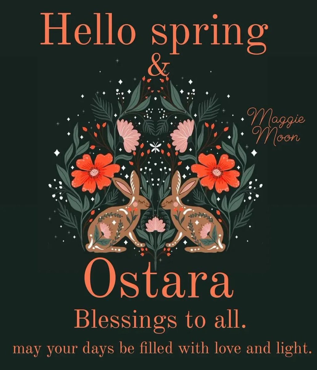 @BornToRoar @CobraCommander @DepressedDarth @GailSimone @geekgirldiva @ImageComics #FF Blessed #Ostara Week!  #SpringEquinox #Spring 🐇🌸🌺🌼💖💜💚💙