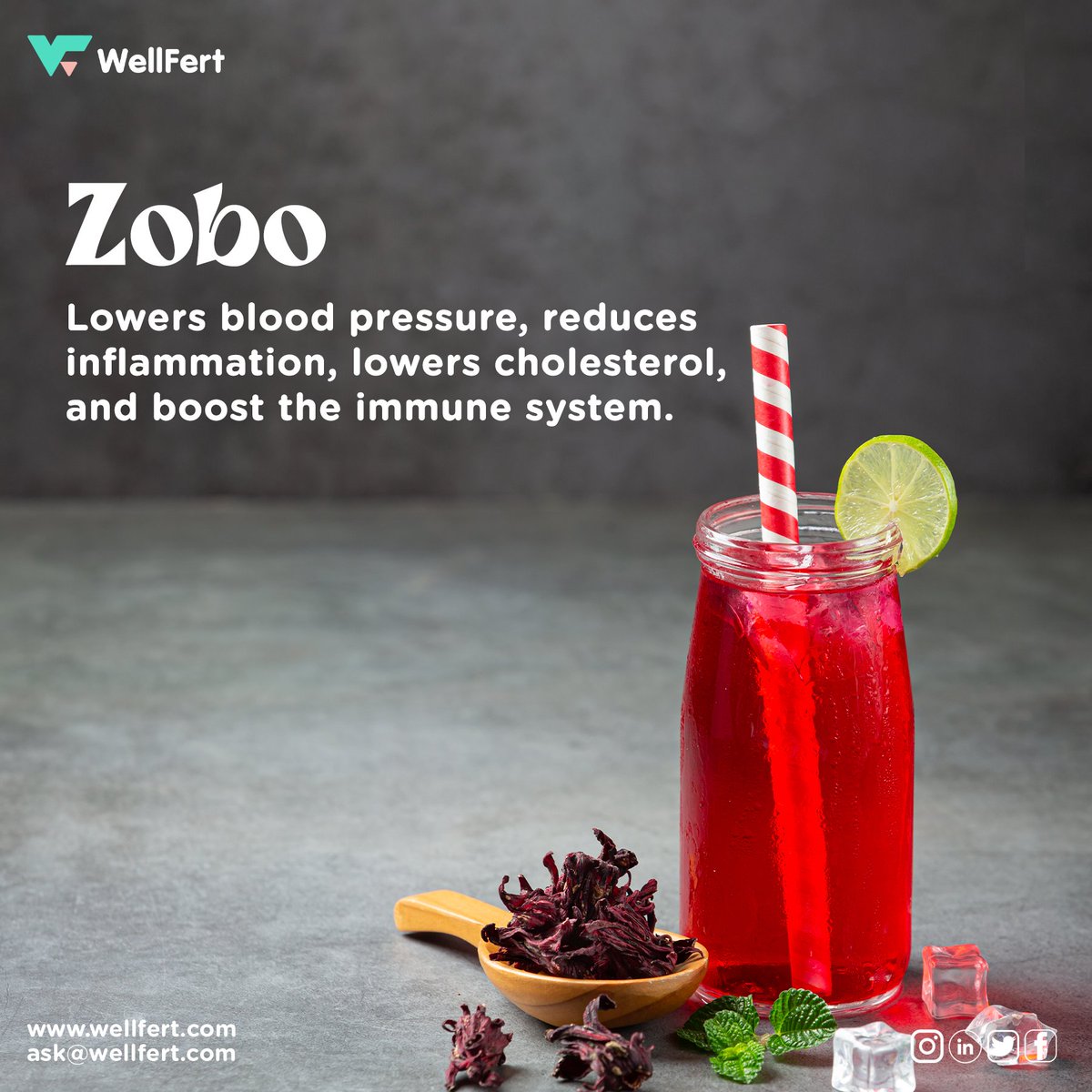 WellFert's tweet photo. Zobo, also known as hibiscus tea, is a delicious and refreshing drink enjoyed in many parts of the world. Made from the dried calyces of the hibiscus flower.
Zobo is known for its tangy, slightly tart flavor and deep red color. In addition to its delicious taste... https://t.co/W2nBKH4mtF