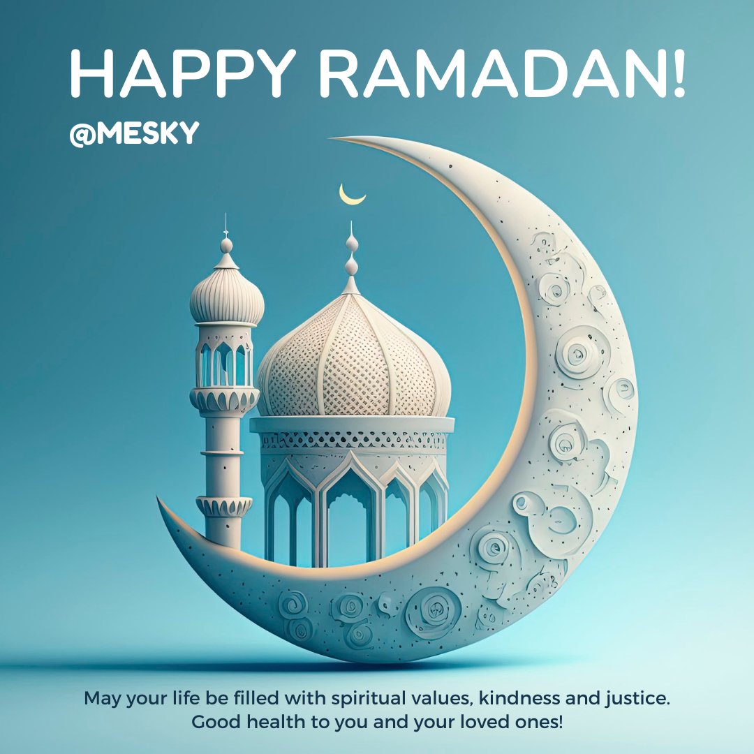 MeskyIndia's tweet photo. Ramadan Mubarak from @MeskyIndia! May this holy month bring you peace, blessings, and spiritual rejuvenation. 
#Ramadan2023 #RamadanMubarak #mesky #good4u #shopsmart #social selling https://t.co/vWBomlSyqd