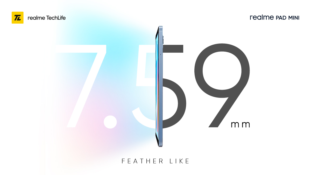 realmenarzoIN's tweet photo. The #realmePadMini was crafted to fit anywhere with its 7.59mm Ultra-Slim Design🪶
#MiniYetPowerful
Available on https://t.co/n3vAbwMAbF & @amazonIN.
Buy now: https://t.co/n1gGilw1X9 https://t.co/SI25FjQY9z