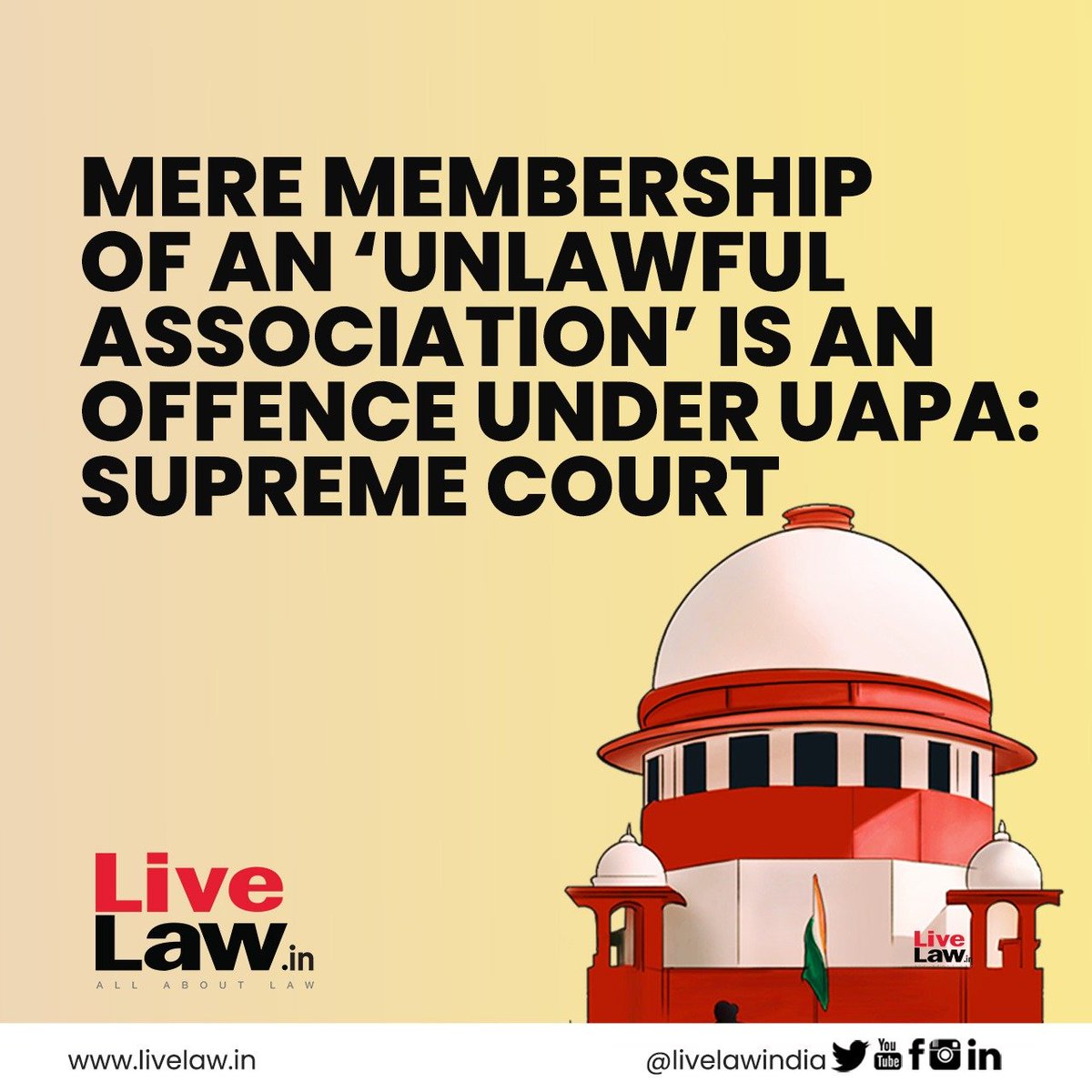 LiveLawIndia's tweet photo. #Breaking  #SupremeCourt #UAPA #SupremeCourtOfIndia https://t.co/Ltdnj3kAA2