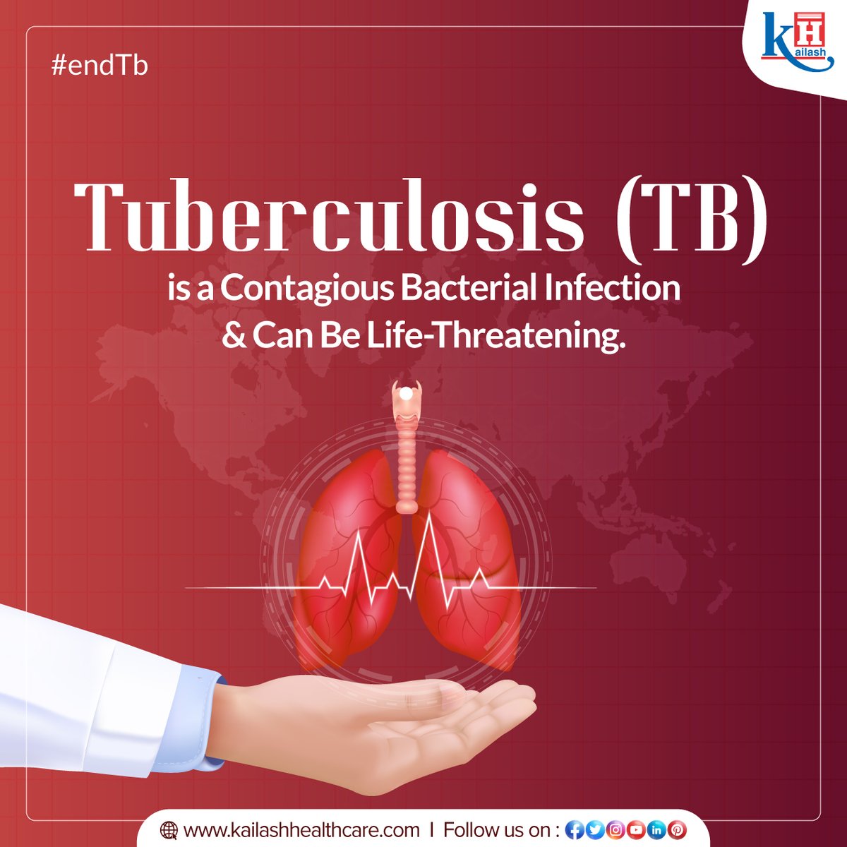 KailashHealth's tweet photo. Preventing the spread of TB is crucial to protect ourselves and our communities. Let's practice good hygiene, respiratory etiquette, get vaccinated, and promote early treatment of TB.
Together, we can #EndTB !
Consult our Pulmonologists: https://t.co/AfWfg18gpD
#stoptbspread https://t.co/3swb6VJfxl