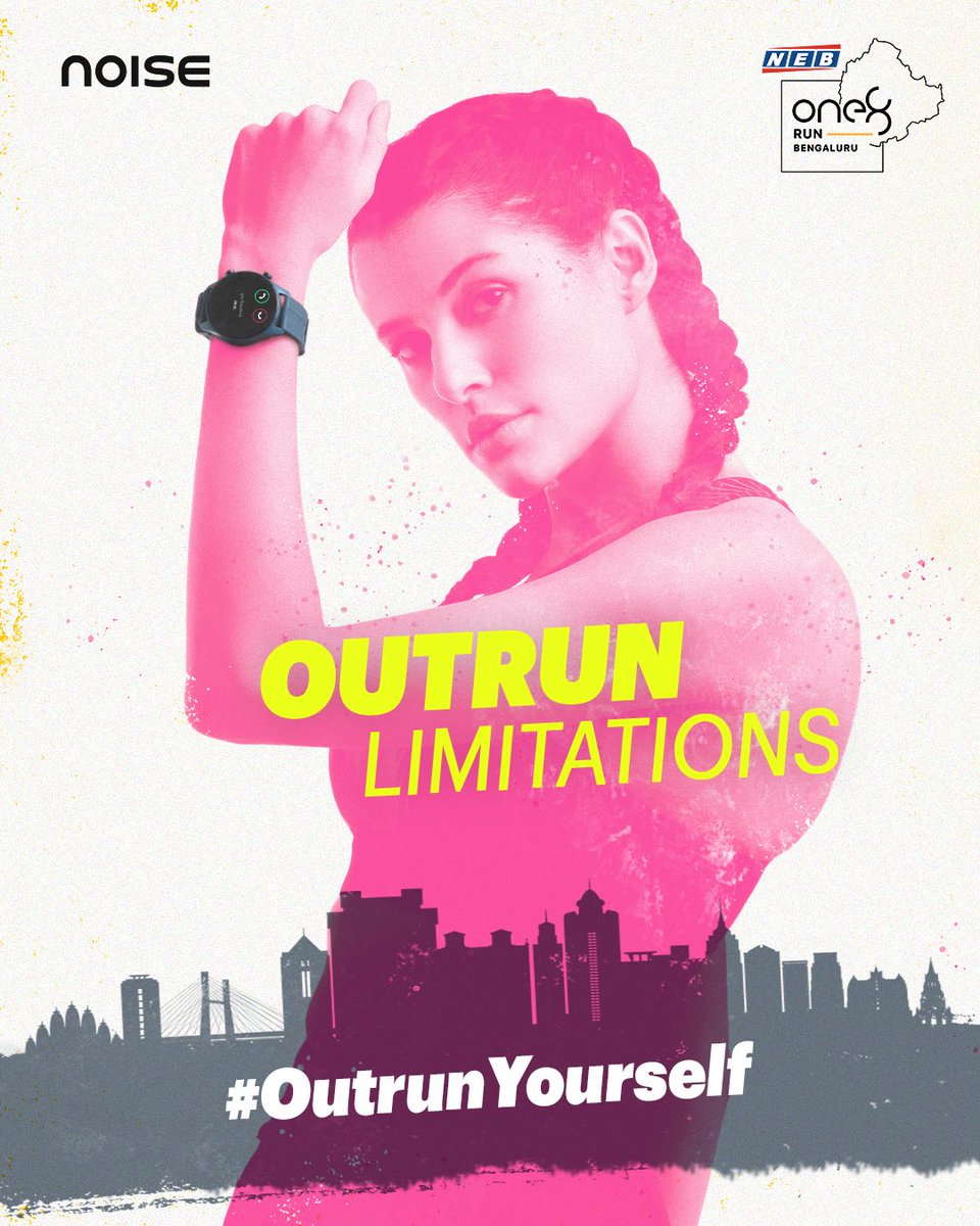 gonoise's tweet photo. When you are connected to the world through your Noise smartwatch, there is no limit you can't outrun. Noise and #One8Run have come together to encourage more people to outrun their limits by listening to their Noise within.#Noise #OutrunYourself #SunoDilKaShor https://t.co/tGNOGjmzDv