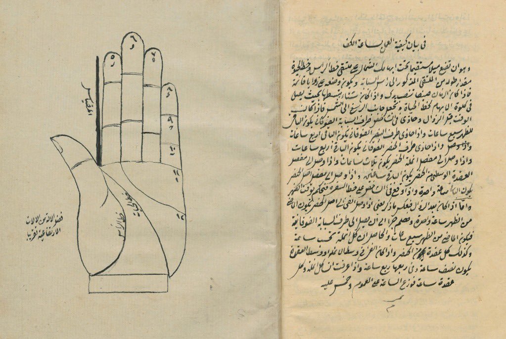 aboualhassan6's tweet photo. من أوائل علماء المسلمين 
إذا لم يكن لديك ساعة أوجوال 
احسب الوقت بكف يدك 
*أقول:وهي عجيبة لا تخطئ أبدا https://t.co/bAGM1J6Q8Y