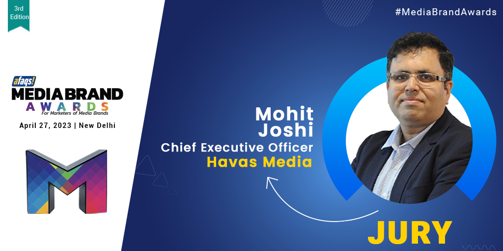 #MediaBrandAwards: We are delighted to have Mohit Joshi (<a href="/mohitjo/">Mohit Joshi (MoJo)</a>) from <a href="/HavasMediaIN/">Havas Media Network India</a> as our juror at Media Brand Awards 2023. 🏆
Thank you for joining us!

Know more: bit.ly/3Yds5Wk

#Print #TV #music #OTT #Awards #media #MediaBrandAwards <a href="/afaqs/">afaqs!</a>