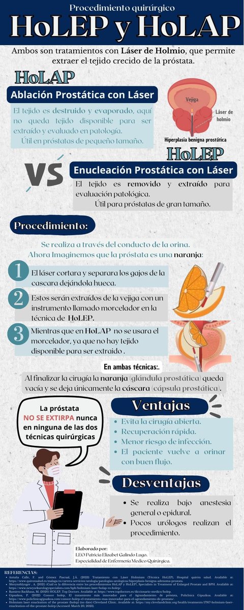 PatiLugo1's tweet photo. El #HoLEP y #HoLAP son procedimientos quirúrgicos de mínima invasión, ideales para el tratamiento de la #HiperplasiaProstáticaBenigna y sus síntomas asociados a esta.
@urologorios https://t.co/31y1RBQKwX