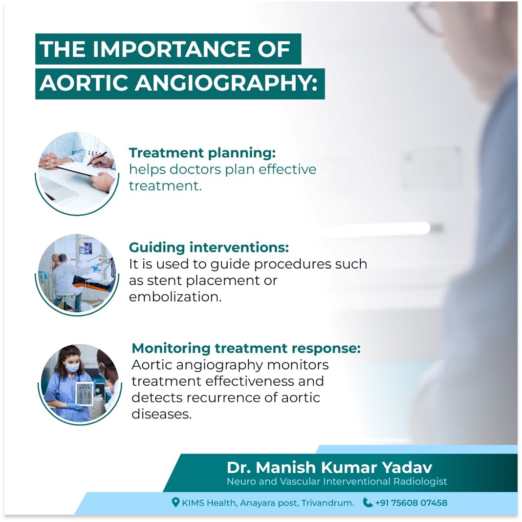 drmanishy's tweet image. Aortic angiography can help diagnose various conditions that affect the aorta, such as aneurysms, dissections, and stenosis.

Call +91 75608 07458

#aorticangiography #cardiovascularimaging #interventionalradiology #cardiology #radiology  #digitalangiography
#DrManishKumarYadav