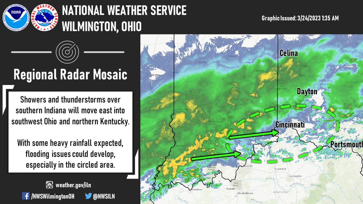 NWS Wilmington OH on Twitter "[140 AM] Showers and storms will