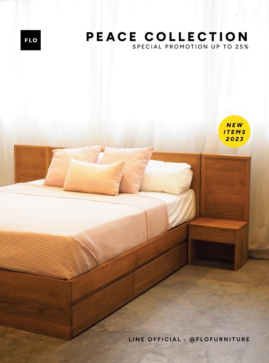 iseeiswim's tweet photo. FLO Furniture NEW ITEM! ณ บ้านและสวนแฟร์ 2023 @ Bitec Bangna
Peace Bed and Peace Nightstand
-

Peace Bed มีลิ้นชักถึง 4 ช่อง 
โปรเปิดตัวลดเลย 25% ทั้งที่งานและหน้าร้าน
-

FLOHOUSE Sukhumvit 36
https://t.co/G6zujAWM2Q
Flo Line Official Account
https://t.co/PjsxqNdHYz https://t.co/TzGZ9Nfvyy