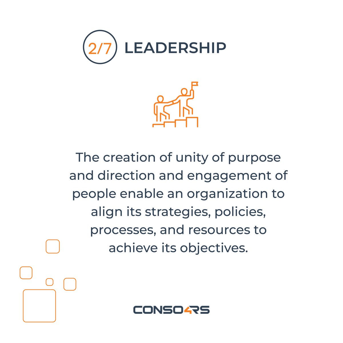 conso4s's tweet photo. Are you looking forward to increasing your customer influence by achieving your company's objectives?
Leadership is that principle that helps you get closer to solving your customers' needs.
#commonpurpose #qualityvision #objectives #qualitymanagement #leadership https://t.co/PualBO1Ajp