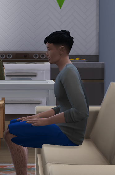 thepancake1mods's tweet photo. Something that's always bothered me about The Sims 4 is the way sims sit on sofas or, literally anything with a back rest. 

It just looks very uncomfortable compared to sims 3. https://t.co/t1uunJrsc8