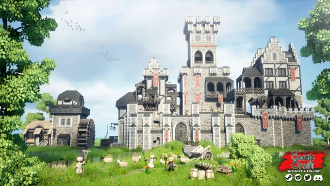 ボクセルサンドボックス×タワーディフェンスの攻城戦ゲーム『Castle Craft』発表!手違いで責任者になった酔っ払いが城を守る! 