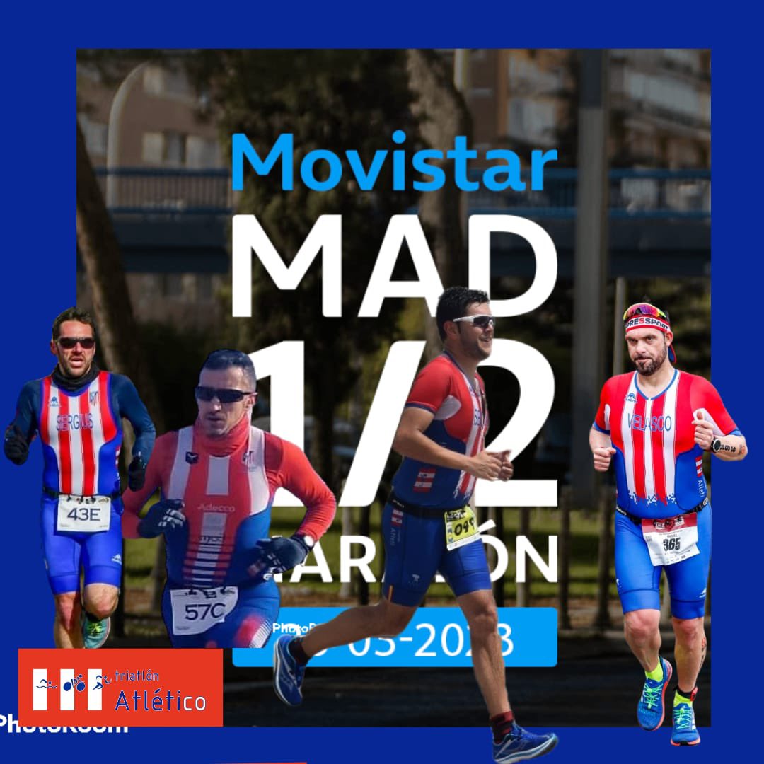 TriatlonAtleti's tweet photo. También estaremos en la Movistar Madrid Media Maratón y muy bien representados con Sergio Velasco, Nacho, @senovilla y @sergio_marina que teñirán de rojiblanco las calles madrileñas con #ORGULLOyPASION @mediodemadrid https://t.co/fT8R3MG6iq