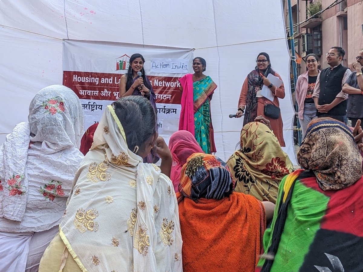 HLRN_India's tweet photo. #HLRN, with the support of @ActionIndia4, commemorated International #WomensDay 2023 with the residents of resettlement colony at Dwarka, Delhi. Women spoke about the challenges of living at the resettlement site & reiterated the importance of adequate housing for women. #IWD2023 https://t.co/PSVd0eIDOl