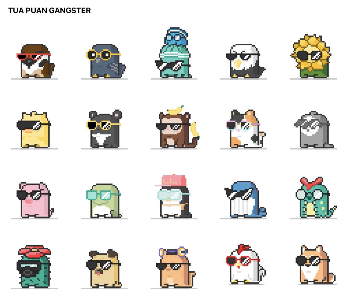 ◎ NEW TWO BIRDS PIPI ANS POPO
◎ TUA PUAN GANGSTER Series
◎ Buy fix price 0.3 ◎ $SOL
◎ Auction start 0.35 ◎ $SOL
◎ Link artwork below

<a href="/exchgART/">Exchange Art</a> #TUAPUANGANGSTERNFT #exchangeart #pixel  #pixelart #SOL #Solana #SolanaNFT #SolanaCommunity #NFTsales #NFTshills