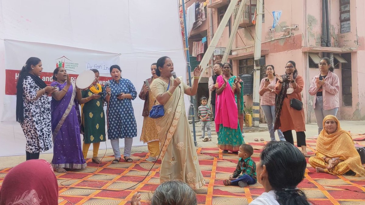 HLRN_India's tweet photo. #HLRN, with the support of @ActionIndia4, commemorated International #WomensDay 2023 with the residents of resettlement colony at Dwarka, Delhi. Women spoke about the challenges of living at the resettlement site & reiterated the importance of adequate housing for women. #IWD2023 https://t.co/PSVd0eIDOl