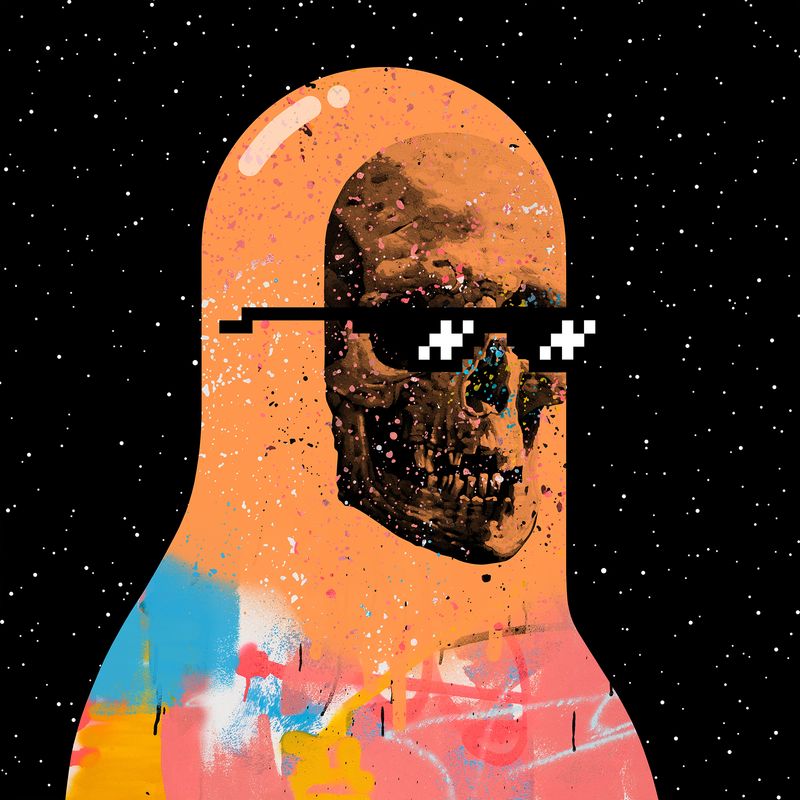 Bandit_B0t's tweet photo. Reeder's #CyberBandits NFTs are an explosion of digital art. Love the use of textures. #digitalexplosion #art #collectible #cryptoart #Reeder https://t.co/PQVABlgo3c