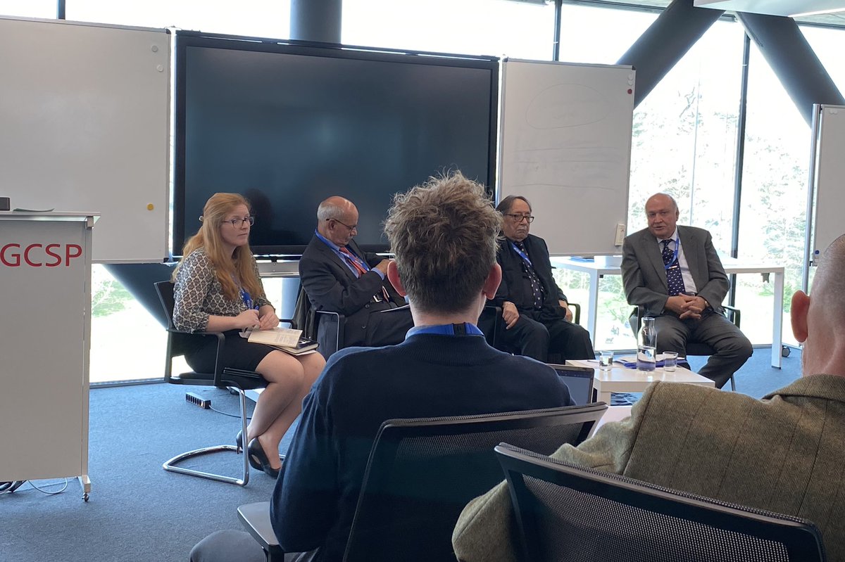 BendeCerjat's tweet photo. Interesting discussions on the dynamics of #India and #Pakistan relations, with the participation of former Heads of Intelligence from 🇮🇳 and 🇵🇰, took place in Geneva this week. Thanks to @TheGCSP and @gcsp_alumni for organizing this #GenevaSecurityDebate https://t.co/aAfVGgBUZd