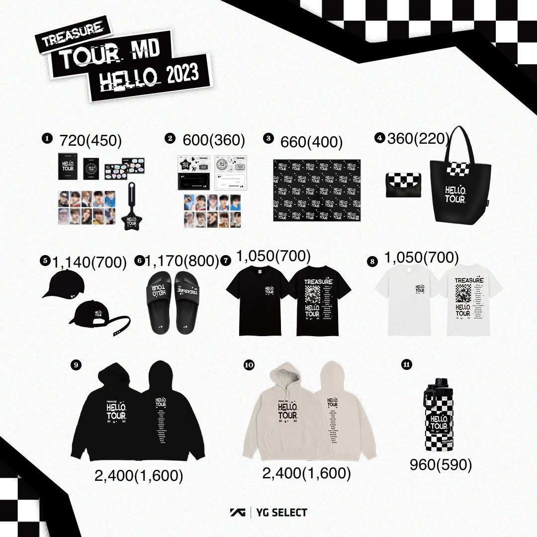 mintchocx_'s tweet photo. (kindly rt 🍮) 
PRE ORDER  #TREASURE HELLO TOUR MD 2023 💎

💌 ราคาตามภาพ มัดจำในวงเล็บ
☁️ ยังไม่รวมค่าส่งกลับ + ภาษี
✈️ ส่งกลับ ems 
🎟 สั่งซื้อ : https://t.co/W1Llhy9gxt

#ตลาดนัดเด็กสมบัติ #ตลาดนัดtreasure https://t.co/vkCtNbz5WM