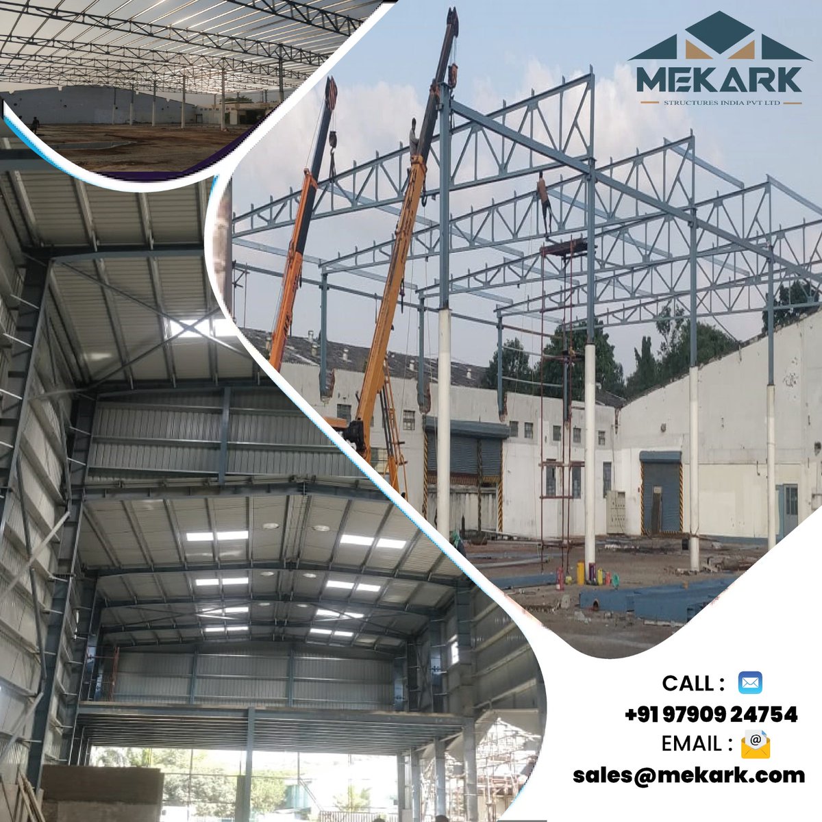 Mekark Structure Pvt Ltd is a leading pre-engineered building manufacturer and provider of prefabrication building services. 
#PreEngineeredBuilding #PrefabricatedBuilding #SteelStructure #CustomizedDesign #EasyAssembly #QuickInstallation #CostEffectiveSolution #FactoryBuilding