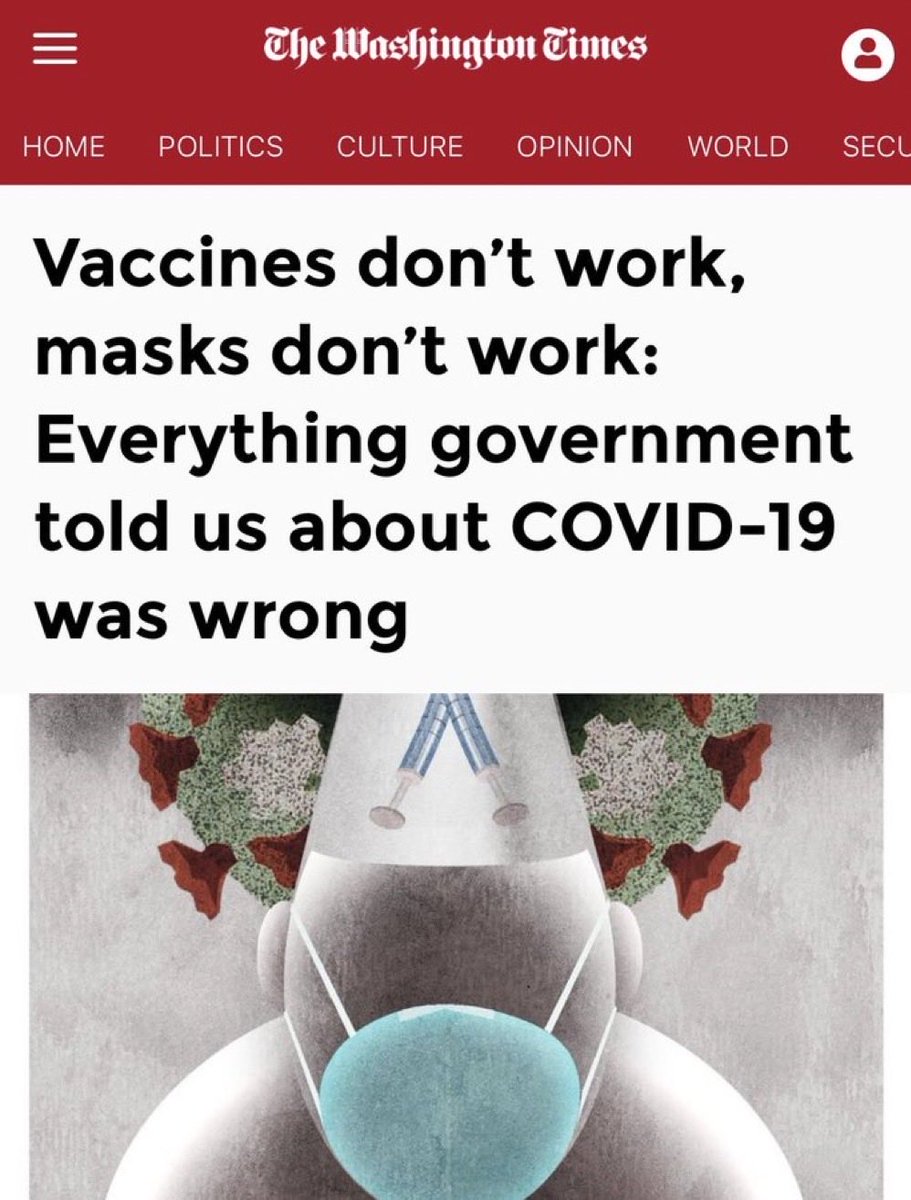 “s$ılar işe yaramadı maskeler işe yaramadı Covid-19 hakkında hükümetin bize söylediği herşey yanlıştı” Washington Times Şaşırdık mı ?!?!