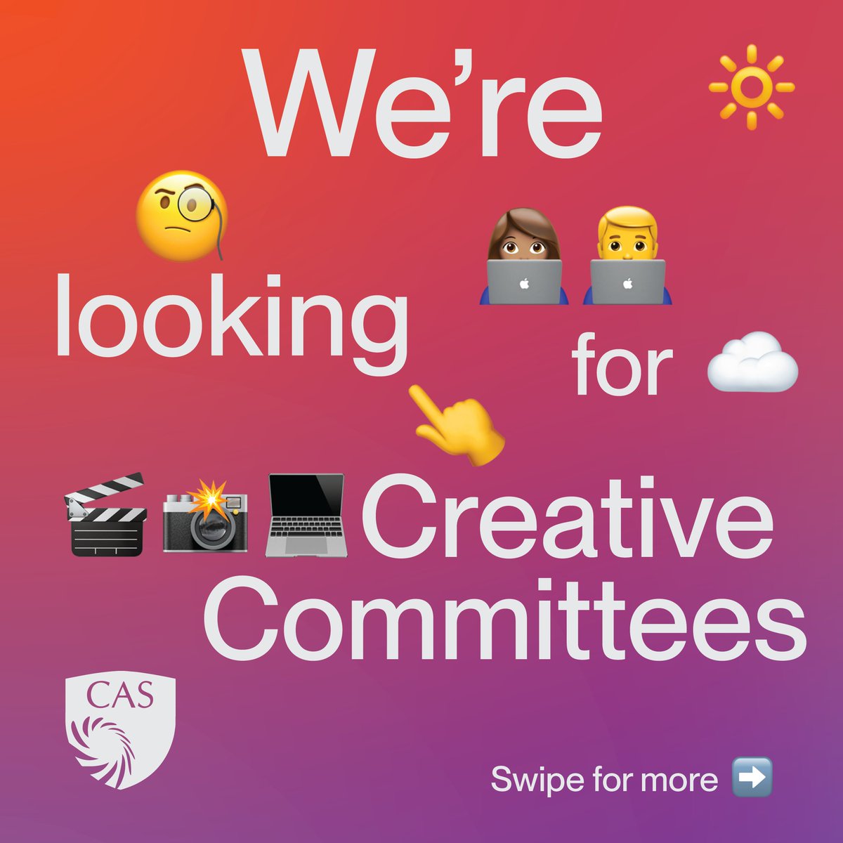 MapuaMCLCAS_SC's tweet photo. Calling all artists from the Mapúa MCL CAS Department! 

CAS Student Council needs your brilliant and creative minds to become a part of our Creatives Team! https://t.co/pfwSPY0KJY