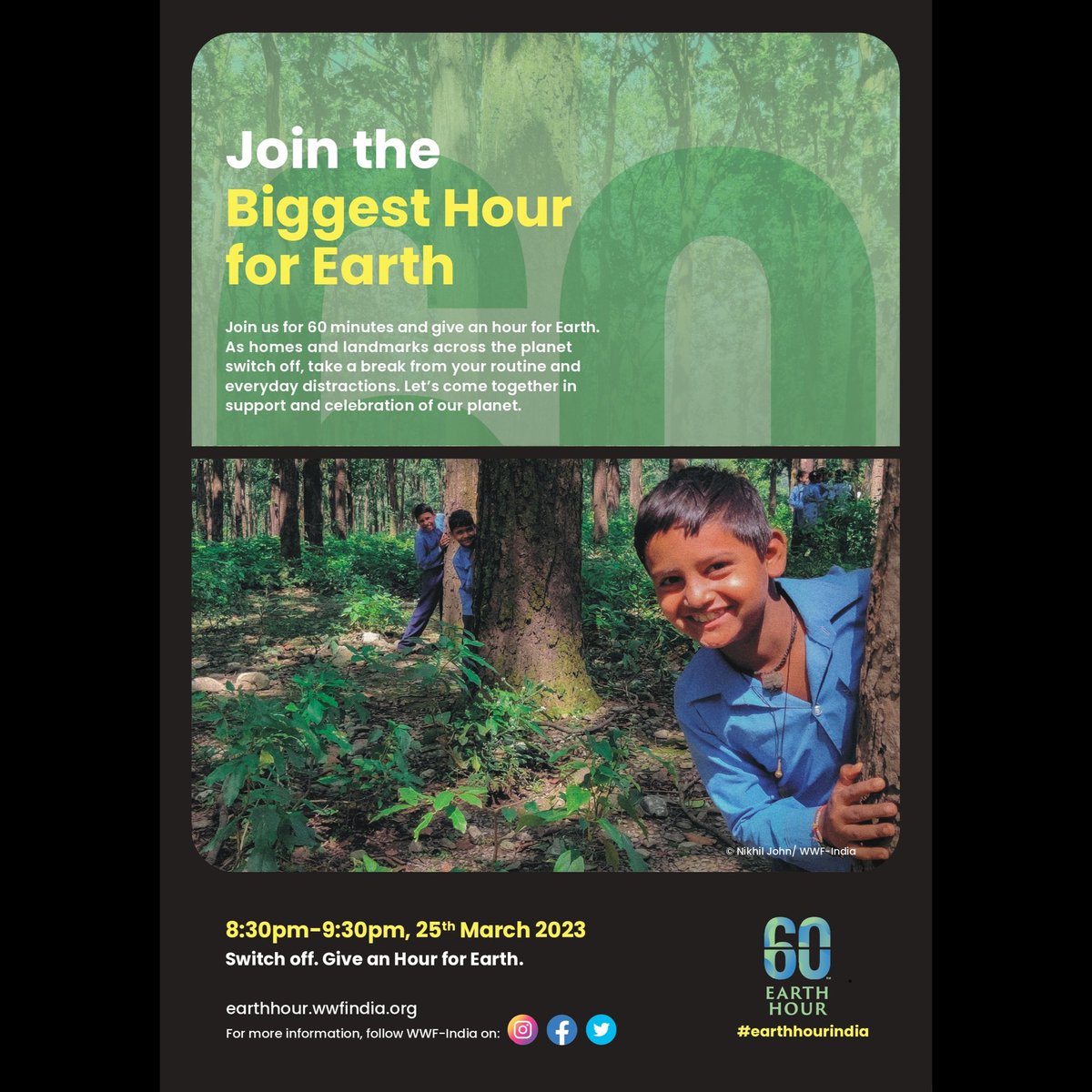 Eternal_Mewar's tweet photo. Let's all come together for largest environmental movement, Earth Hour 2023. MMCF urges people to put our planet first for not just a day but throughout the year.

#earthhour2023 #SaveEarth #GoGreen #Nature #Udaipur #Rajasthan https://t.co/uyAx6Upb9i