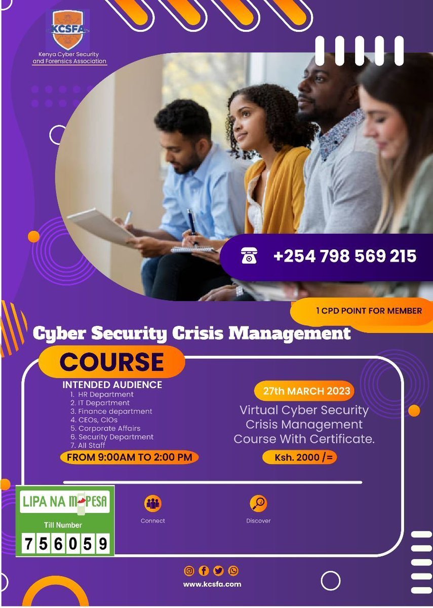 Kenya CyberSecurity & Forensics Association KCSFA on Twitter "A