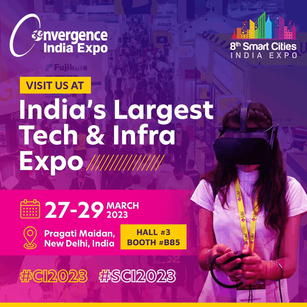 AcceronIndia's tweet photo. Visit us at our booth at the upcoming Convergence India Expo to be held at Pragati Maidan, New Delhi!

#ci2023 #sci2023 #iotexpo #itsecurity #delhi #paessler #engenius #acceroninfosol https://t.co/jyV2qCWPbl