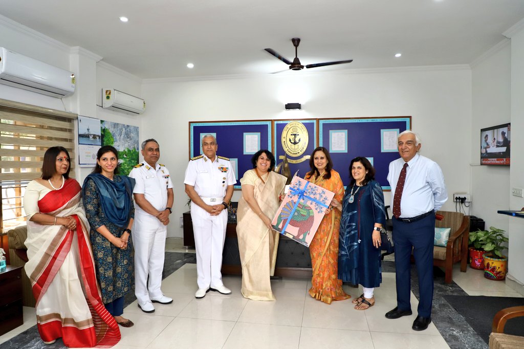 Institution of Captain Mahendra Nath Mulla, MVC Memorial Trophy at the Navy Children School, New Delhi.