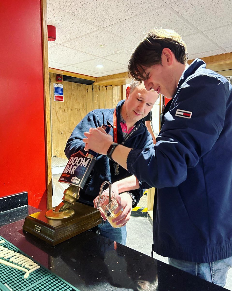 A privilege to reopen our College bar <a href="/grey_college/">Grey College</a> last night. Twenty years I was a student when then Master Victor Watts opened the enlarged bar, so was lovely being on the other side to pull the first drink!