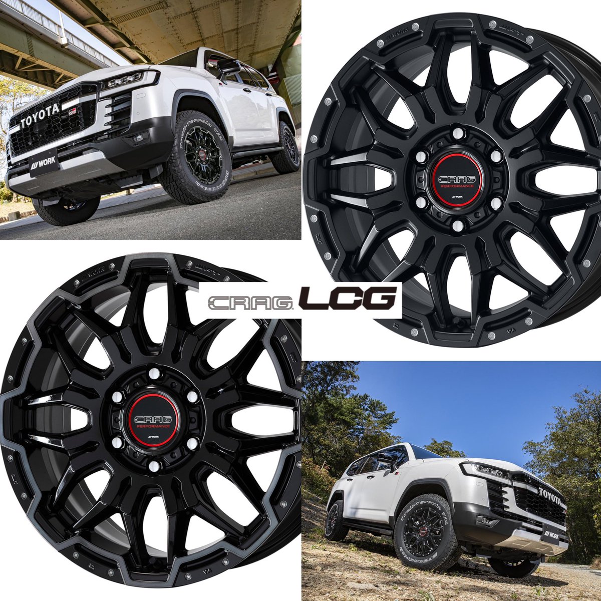 kazoten2238's tweet image. 新作ホイールご紹介です🛞🛞

本日はworkさんからご紹介です💁‍♂️

CRAG LCG

ワイルドに！どこまでも行きましょう！🥰🥰

皆様の愛車もおしゃれしてみませんか？🫰
商品詳細はこちらwork-wheels.co.jp/sp/search/deta…
#work #crag #offload #ランドクルーザー300 #ランクルgrsport #おしゃれ