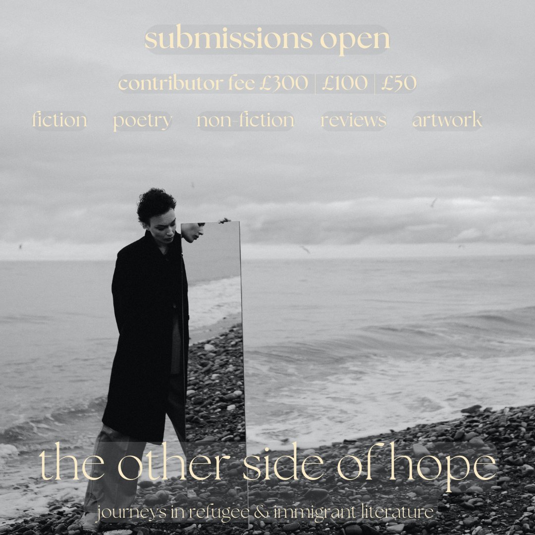 Our submissions window is open @AMHeathLtd will offer 121s to 6 successful writers We pay all contributors Poetry, fiction & artwork open to #refugees & #immigrants Nonfiction, reviews & interviews open to everyone (theme: #migration) Guidelines: othersideofhope.com/submissions.ht…