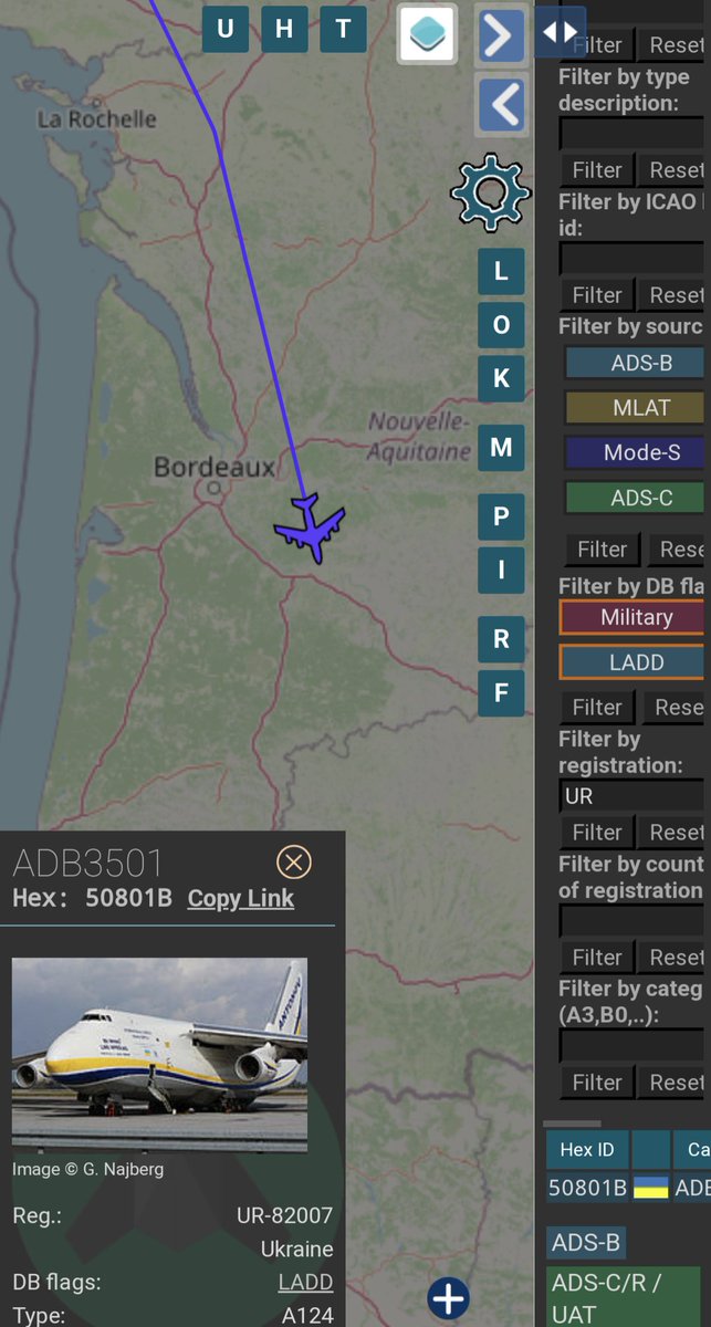 me_too's tweet photo. She's up in the skies, this time over #Bordeaux, #France again!
#Antonov #AN124 #UR82007 #ADB3501
https://t.co/pvaItclr2V https://t.co/3dNTvrVabd