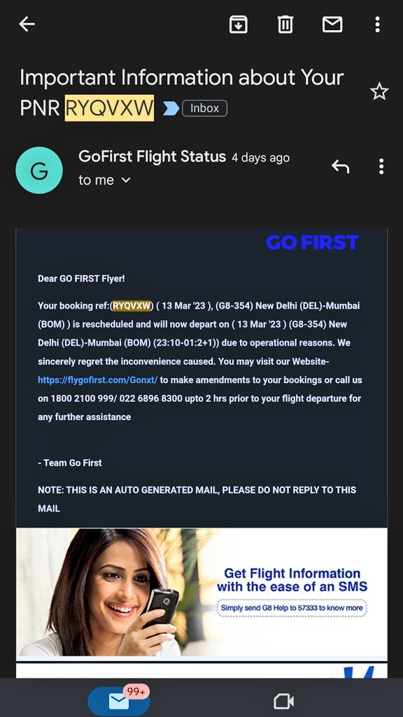 SauravNishit's tweet photo. @HardeepSPuri @jaagograhakjago @DGCAIndia #goair has again CANCELLED the prebooked return flight on the name of operational issues. You should take some action to support flyers. #AVOIDGOAIR #flightcancelled https://t.co/SxqAtYn800