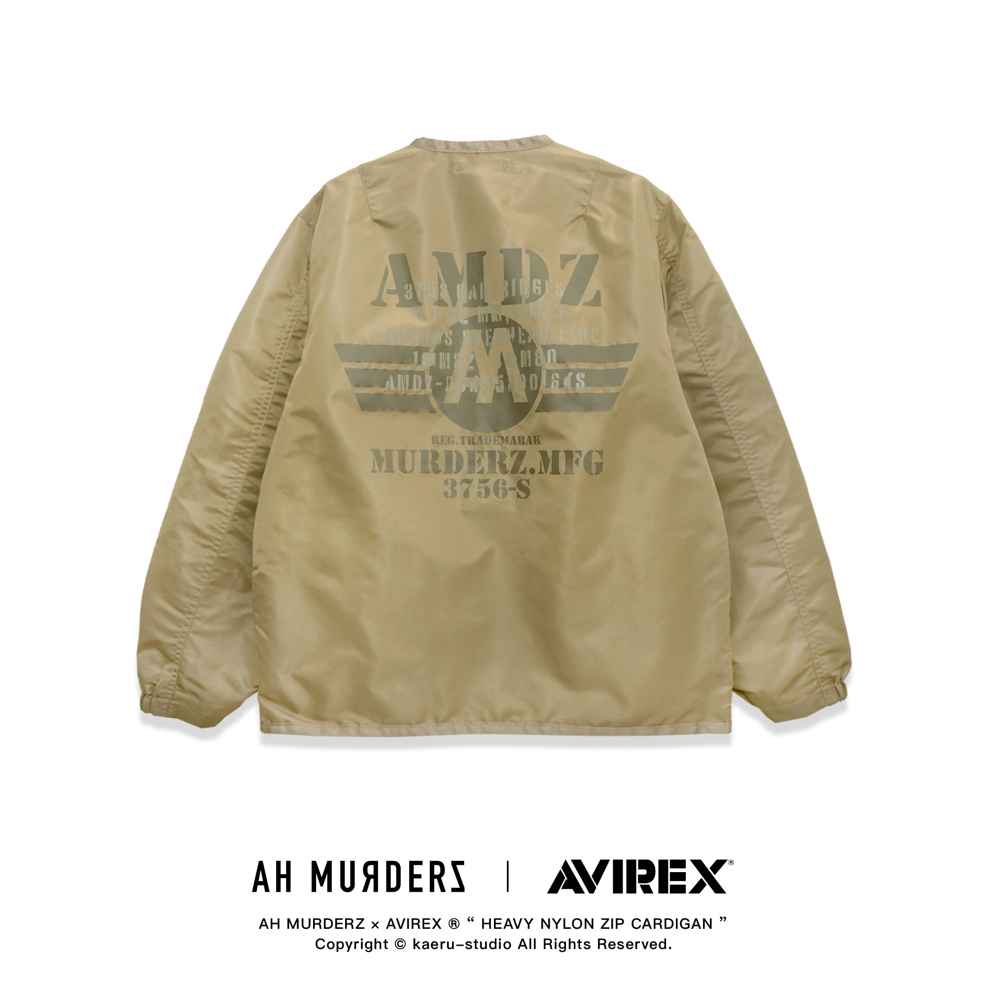 新しいエルメス AH MURDERZ AVIREX ナイロンジップ ミリタリー