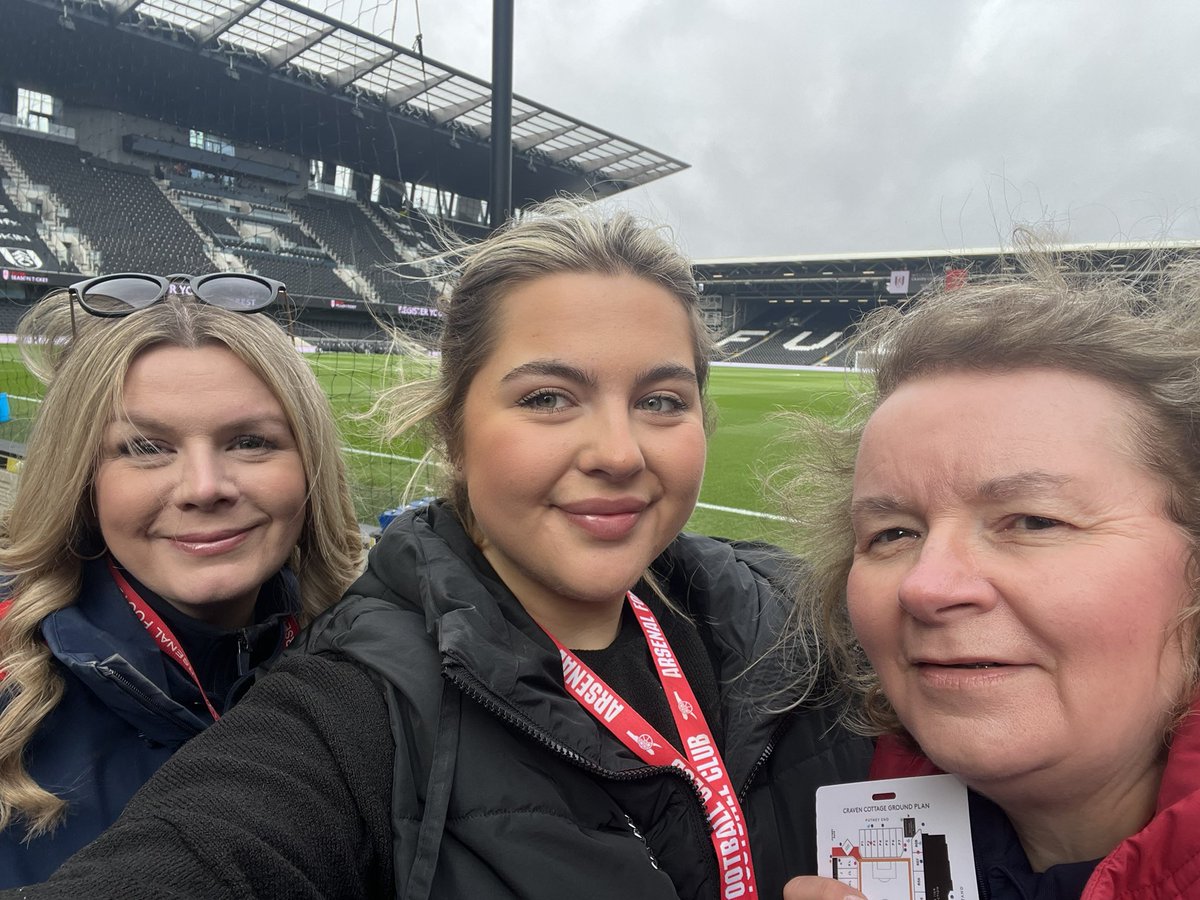 Image showing left to right Kim, Grace and Jacquie at Fulham FC
