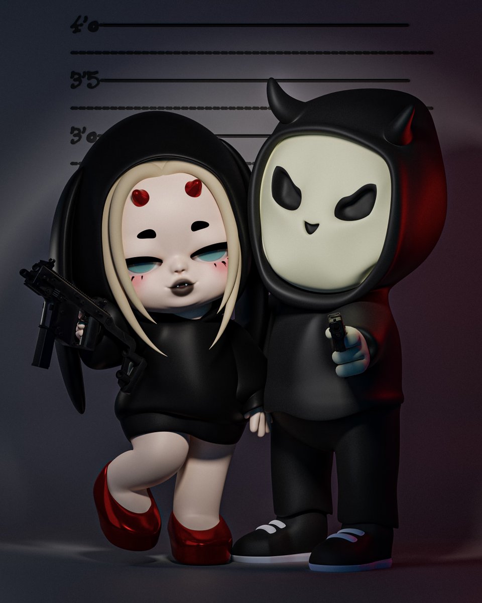 This is a collaboration with my friend Xennig. We wanted to pay homage to the iconic Bonnie and Clyde duo with our own unique twist. Our characters are ready to rob banks and break hearts in style. Hehe 😜

#xloullou #Bonnie #Clyde