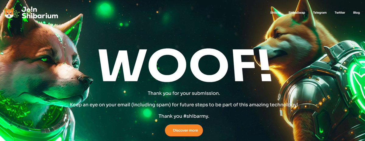 Woof!

$MIKAWA has applied for the #SHIBARIUM intake form.

$MIKAWA #MIKAWA #SHIB #BONE #ShibariumBETA #ShibArmy