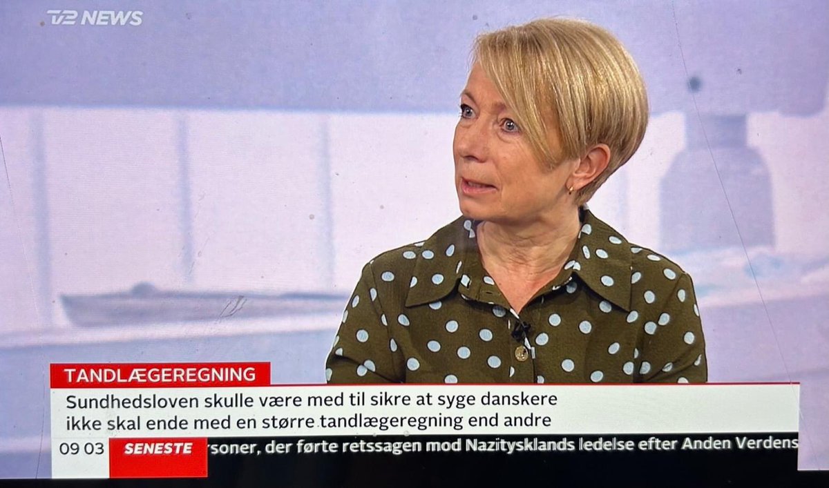 NoaJankovic's tweet photo. Klart budskab til #dkpol fra @SusanneKleist på @tv2newsdk: Tilskudsordning til patienter, der får tandproblemer pga sygdom eller medicin, er forældet og dækker ikke behov. Derfor bør @sophieloehde modernisere voksentandplejen og inddrage tandsundhed i strukturkommission #sundpol https://t.co/iuaHIknD4v