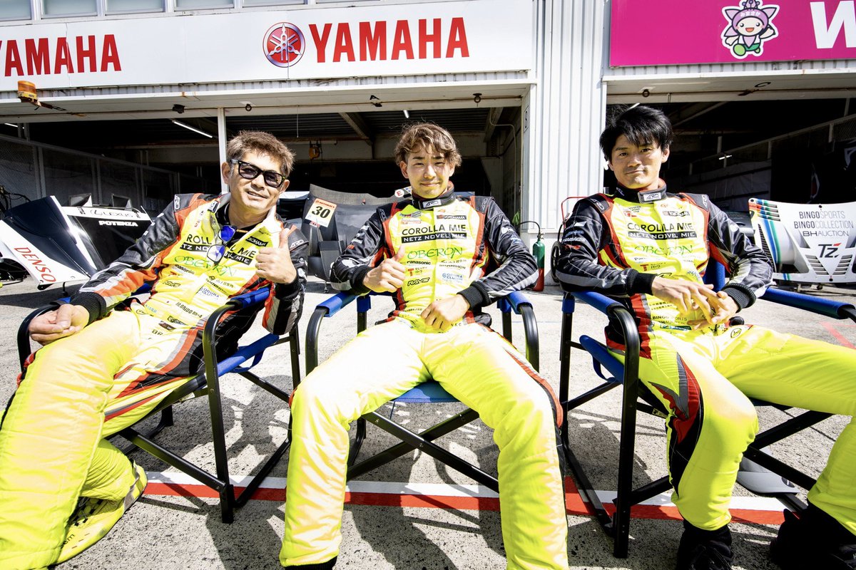 31Experiment's tweet photo. 岡山GTテスト無事に終了。
色々と理解を深める事ができ、良い週末になりました！

蛍光イエローのレーシングスーツ気に入りました😉

フロント部分のラッピングは、これからです！

#SUPERGT https://t.co/tecpwKUw0D