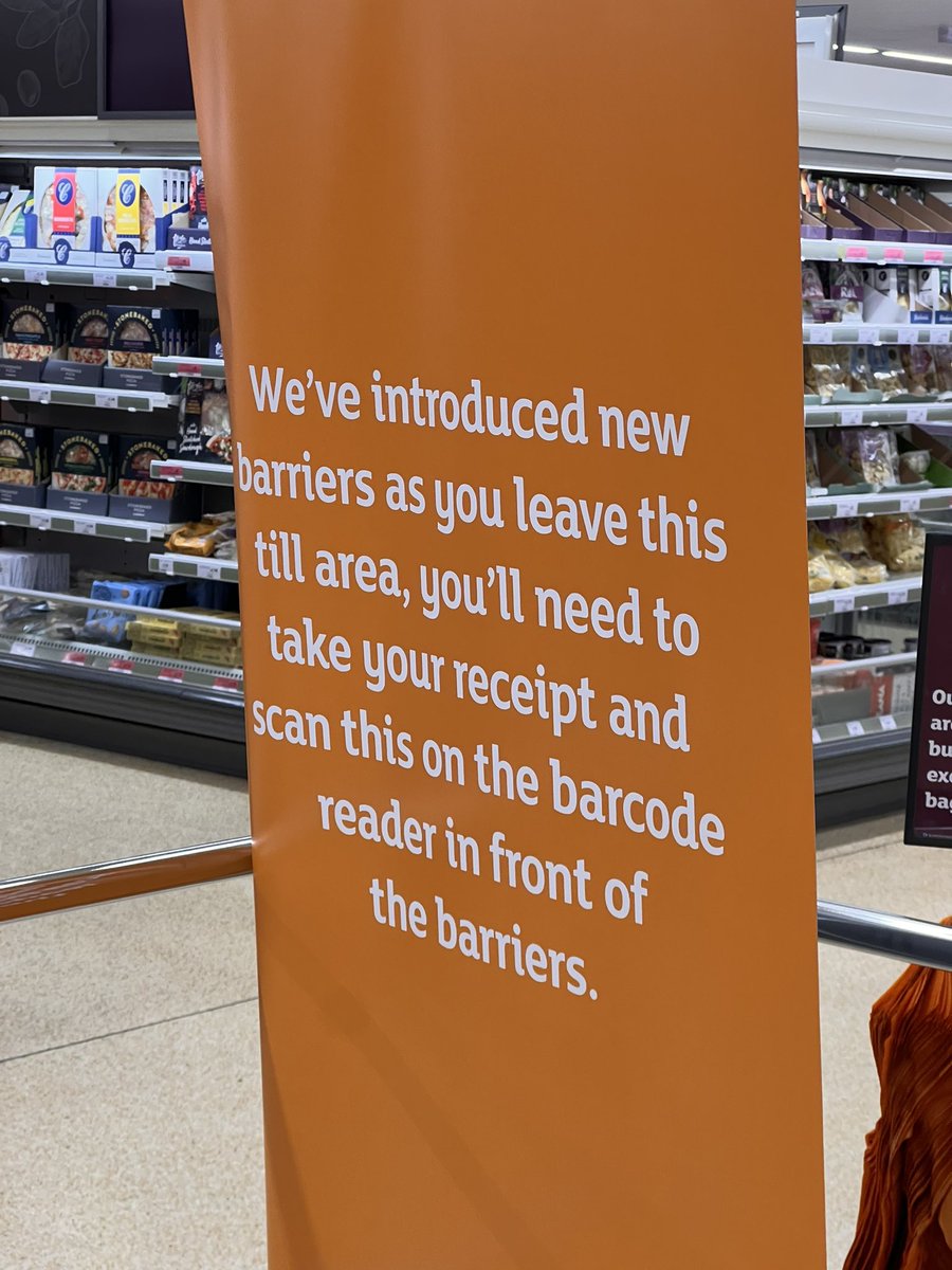 michaeleast's tweet photo. This feels like an unwise decision by @sainsburys - making the checkout process harder when others are making it easier. And by basically locking customers in until they buy something or ask to be let out they’re alienating customers who may have trouble with social interaction https://t.co/wjLJr2Y09n