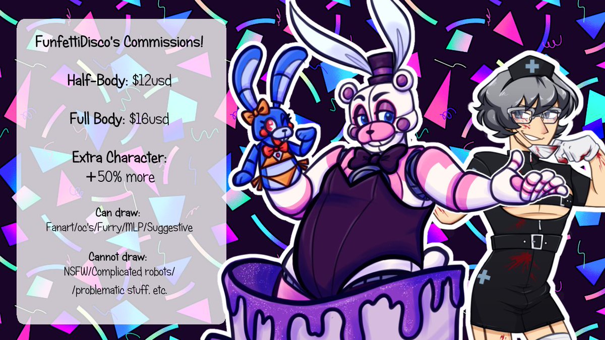 funfettidisco's tweet image. I&apos;ve decided to open these !! If interested feel free to reach out through DMs 🎉🙌
