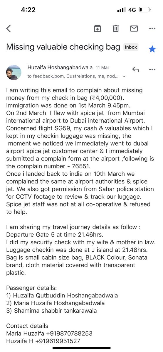 mariya50007479's tweet photo. @AdaniOnline @AdaniFoundation It have been more then 2 days I wrote email to Adani airport CCTV authority, they informed us to write an email &amp; they will revert us back.But still we haven’t received any response from them. Please look into this matter. https://t.co/KJEvSDm29e