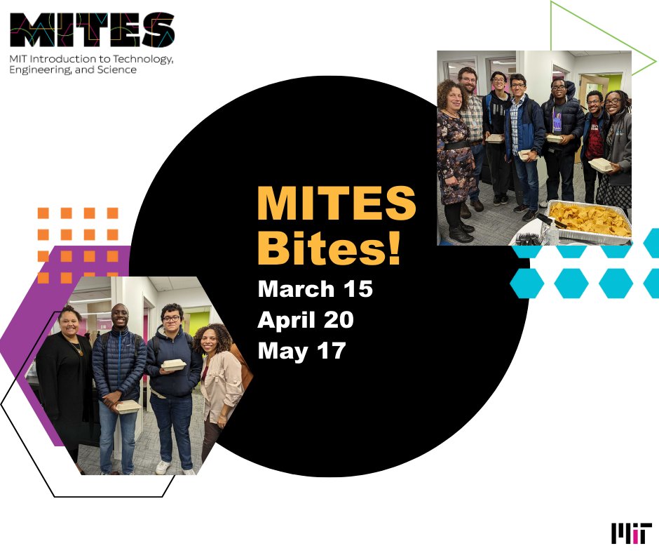 MITESatMIT's tweet image. MITES college-aged alumni in the Boston area: Join us for a St. Paddy’s edition of MITES Bites, happening on Wednesday, 3/15. Connect with friends and learn about exciting opportunities for this spring and summer happening in our community! RSVP here: forms.gle/JU8RWATnq58rDh…