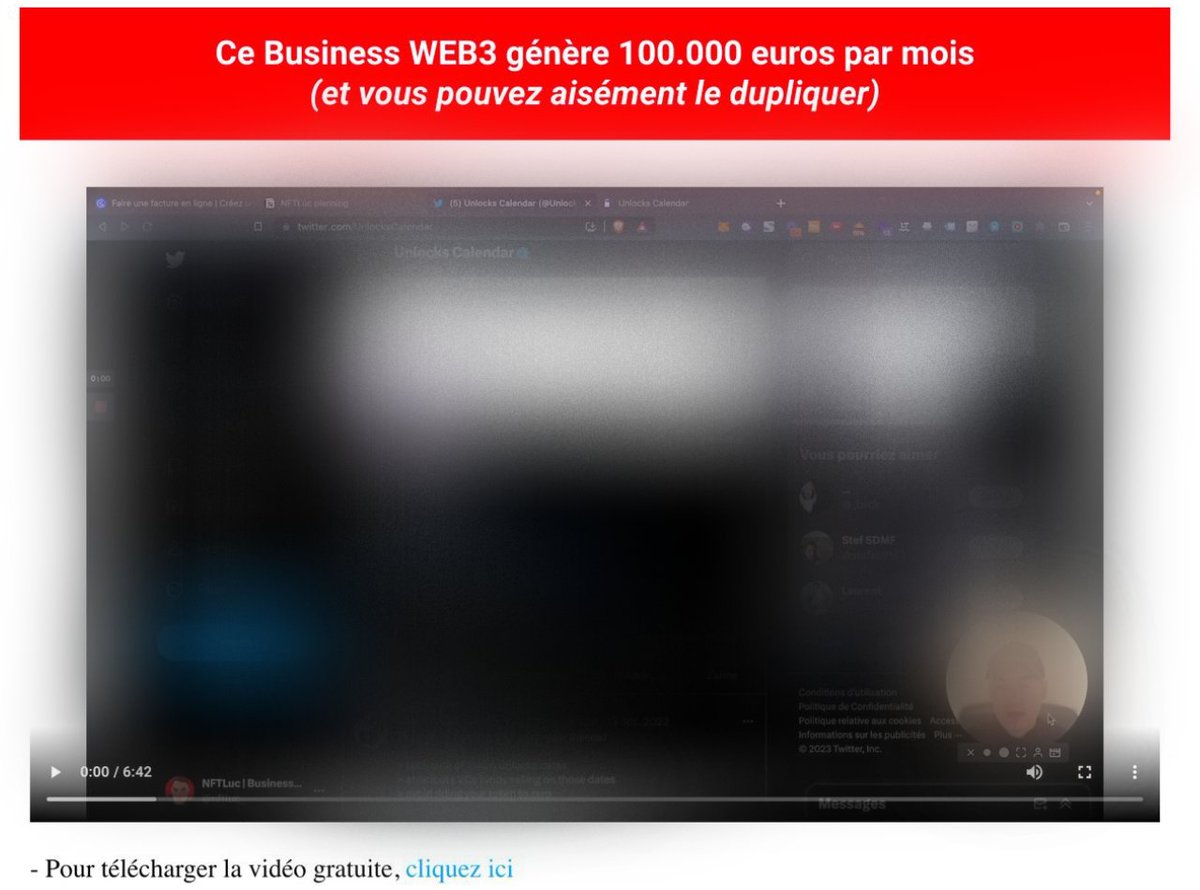 luc_allain_'s tweet image. Il y a un business Web3 discret qui tourne à 100 000€ en ce moment...

Il n’a aucun compétiteur (pour l'instant)

Et franchement, n’importe qui peut éthiquement le copier

Même un débutant

Like + Commente “100k” et je te DM la vidéo d'analyse

(Vous devez me suivre, dispo 24h)