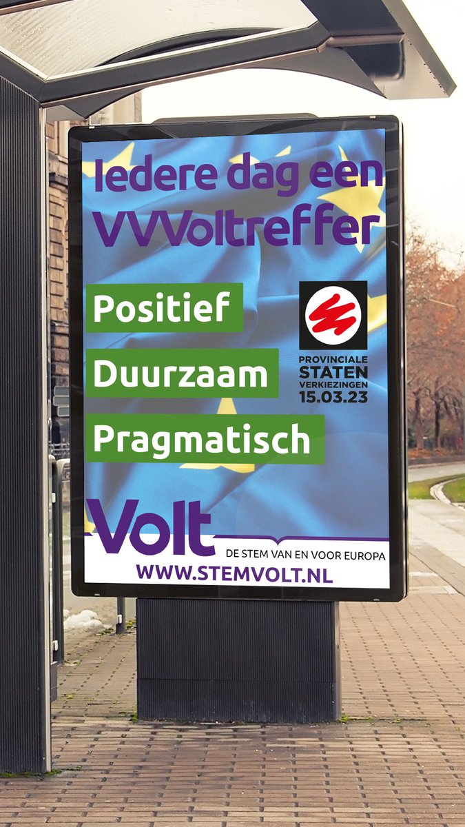 Beste BBB, 
Als mede-nieuwkomer dachten we jullie even te helpen met de campagne. Onze vrijwilligers hebben daarom een nieuw ontwerp gemaakt geïnspireerd op jullie poster. Natuurlijk wel met Europese vlag. 
Doe ermee wat goed Volt. 
Enthousiaste groet, 
Volt #voltgoed #stemvolt