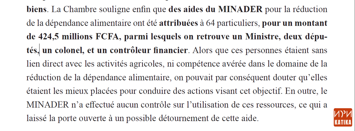 tassingremi's tweet photo. Gars, le 2ème rapport de la Chambre des Comptes est dehors

Petit extrait: «la DGSN et le @mindefcm ont bénéficié des financements directs de la SNH sans en informer le @minfi_cameroun»
Ministre, députés, colonel..obtiennet aide @MinaderCm

https://t.co/Om1uNpzQj9

#CovidGate237 https://t.co/O0Sbubp9sW