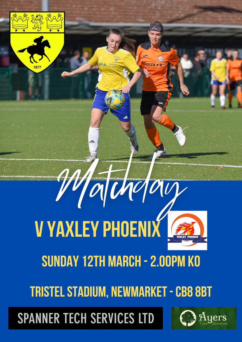 NTWomenFC's tweet image. Today the First Team welcome @YaxleyPhoenixFC to the Tristel stadium for a 2pm KO.

We also welcome Grace Joslin back to the squad on a dual registration from Cambridge Utd.

#Jockeys