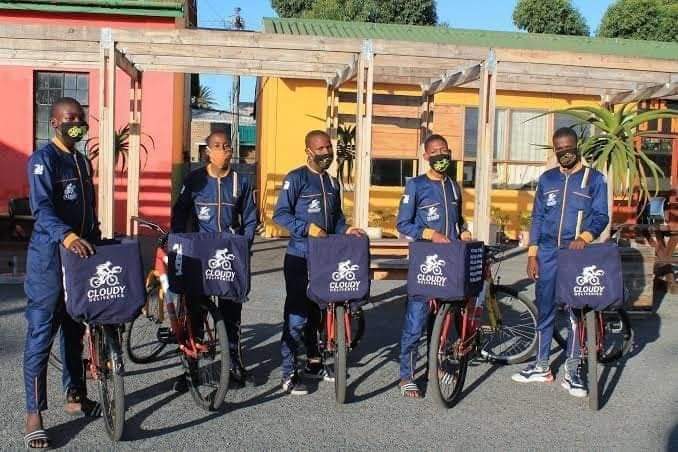 Meet Colin Mkosi - the founder of Cloudy Deliveries, a food delivery service based in Langa township in Cape Town. More than 6000 food orders have now been delivered in Langa by bicycle

The delivery service fills a gap left by Mr D &amp; Uber Eats. They employ  about 15 people 🙌🏾